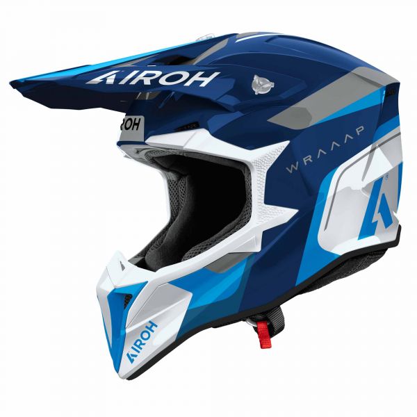 Airoh Wraaap Crosshelm Conquer Blau / Weiß / Schwarz