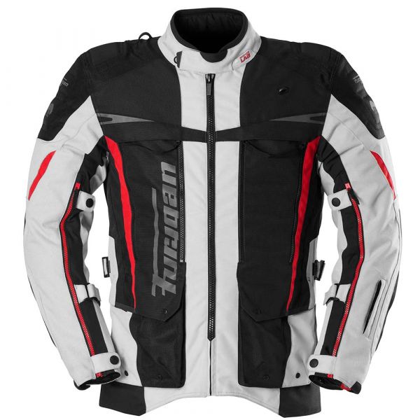 Furygan Montroc 3in1 + X Kevlar® Textiljacke Schwarz Weiß Rot