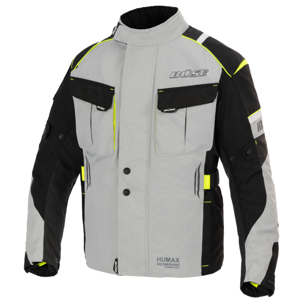 Büse Breno Pro Textiljacke Kinder Schwarz / Hellgrau