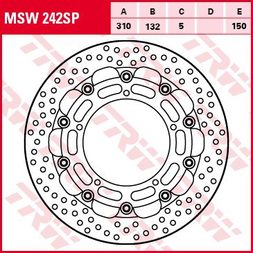 Lucas Racing Bremsscheibe ohne ABEMSW242SP