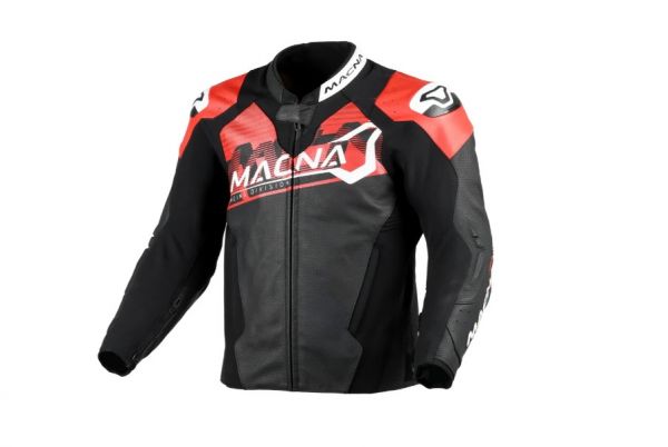 Macna Blitz Lederjacke Schwarz / Rot