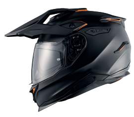 NEXX Y.TRAVl Plain Adventurehelm Schwarz Matt