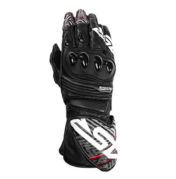4SR Sport Cup Plus Evo Rennsport Motorradhandschuhe Schwarz