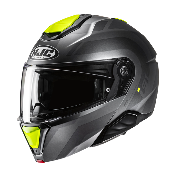 HJC i91 Klapphelm Arven MC3HSF Schwarz / Anthrazit / Neongelb