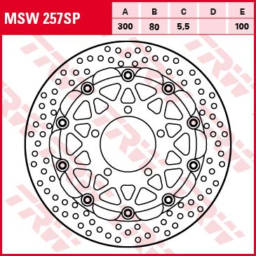 Lucas Racing Bremsscheibe ohne ABEMSW257SP
