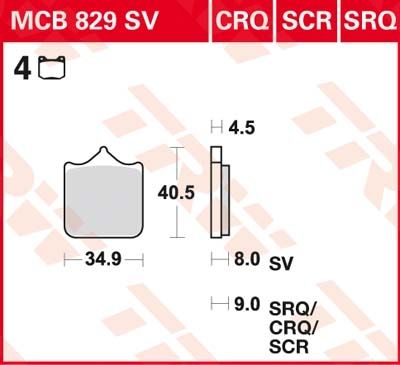 Lucas Scheibenbremsbeläge MCB829SRQ