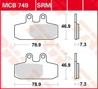 Lucas Scheibenbremsbeläge MCB749SRM