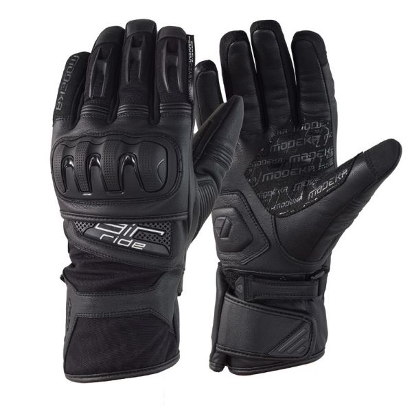 Modeka Air Ride Dry II Handschuhe Schwarz / Schwarz