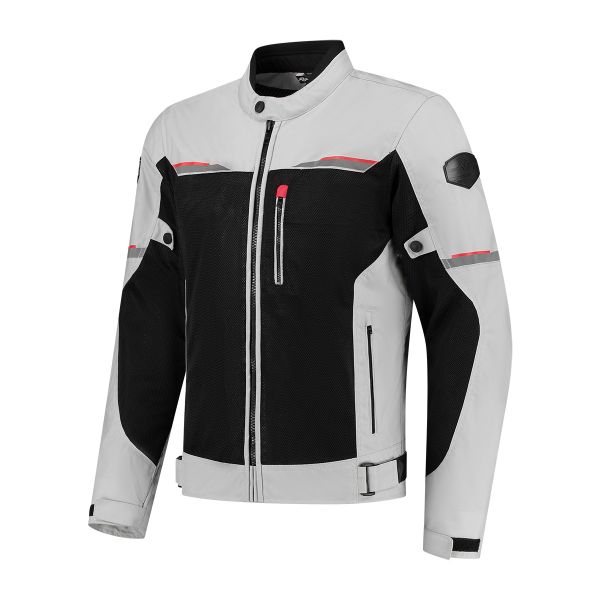 Rusty Stitches Ruben Textiljacke Hellgrau / Schwarz