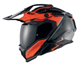 NEXX X.WED3 Furka Adventurehelm Orange / Grau Gloss