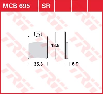 Lucas Scheibenbremsbelag MCB695SR