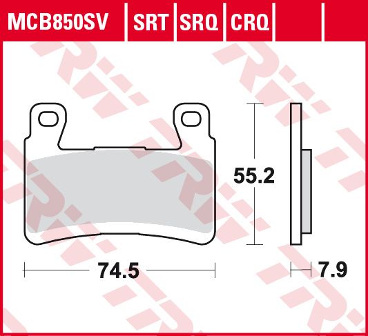 Lucas Scheibenbremsbelag MCB850SV