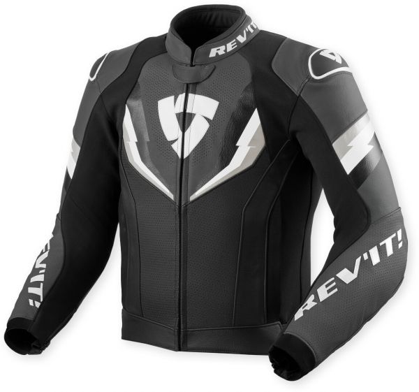 REV'IT! Quantum 3 Lederjacke Schwarz / Anthrazit