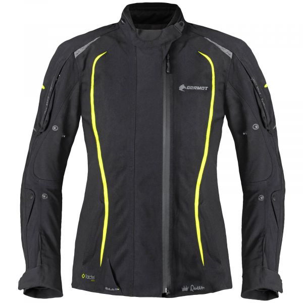 Germot MotoQueen Textiljacke Damen Schwarz / Gelb