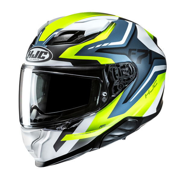 HJC F71 Integralhelm Fes MC3HSF Dunkelblau / Neongelb / Weiß