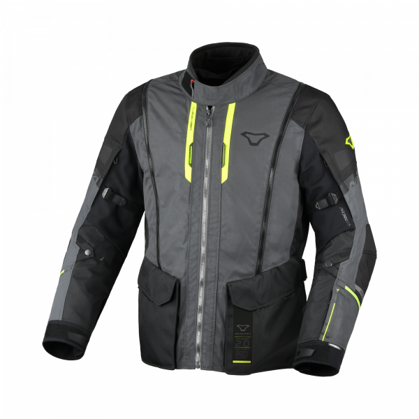 MACNA Air Hybrid 2.0 Night Eye Textiljacke Schwarz / Grau