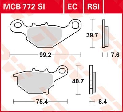 Lucas Scheibenbremsbelag MCB772RSI