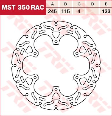 Lucas RACING Bremsscheibe starr MST350RAC