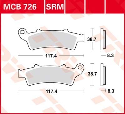 Lucas Scheibenbremsbeläge MCB726SRM