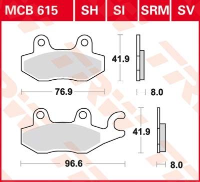 Lucas Scheibenbremsbeläge MCB615SRM