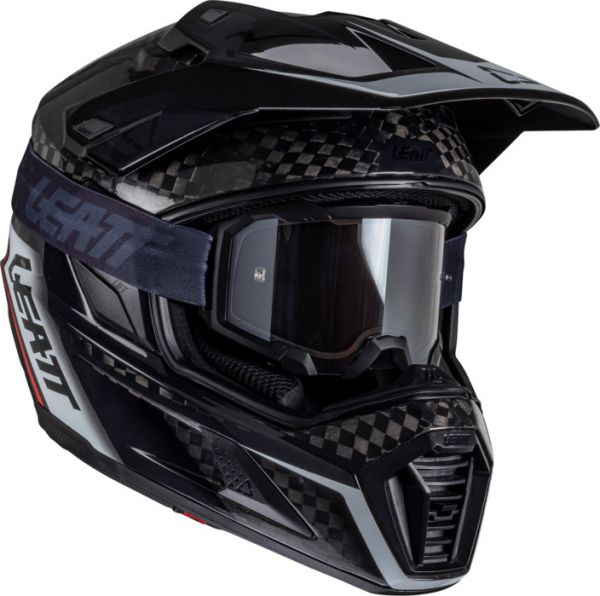 Leatt Kit ADV 9.5 V25 Motocross Helm Schwarz / Weiß / Rot