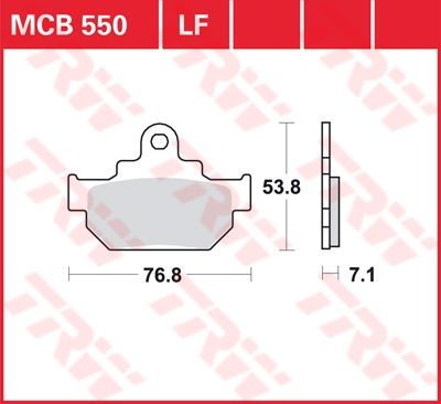 Lucas Scheibenbremsbelag MCB550