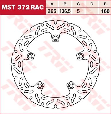 Lucas RACING Bremsscheibe starr MST372RAC