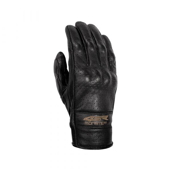 4SR Monster EVO Schwarz Motorradhandschuh