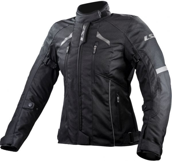LS2 Serra Evo Motorrad Textiljacke Damen Schwarz