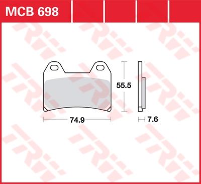Lucas Scheibenbremsbelag MCB698
