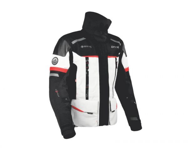 Dane Bornholm GTX Pro wasserdichte Adventure Jacke Grau / Rot
