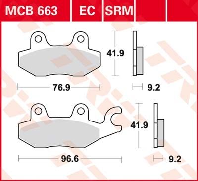 Lucas Scheibenbremsbeläge MCB663EC