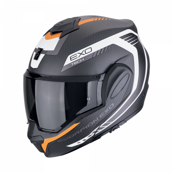 Scorpion EXO-Tech Evo Carbon Cosy Mattschwarz / Orange (ECE 22-06