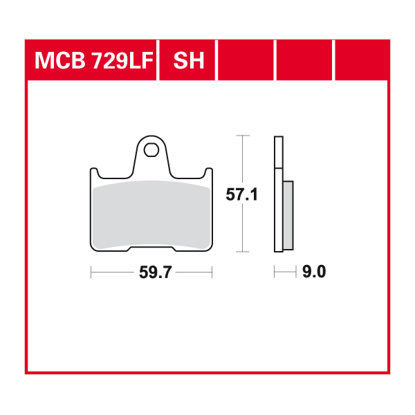 Lucas Scheibenbremsbelag MCB729