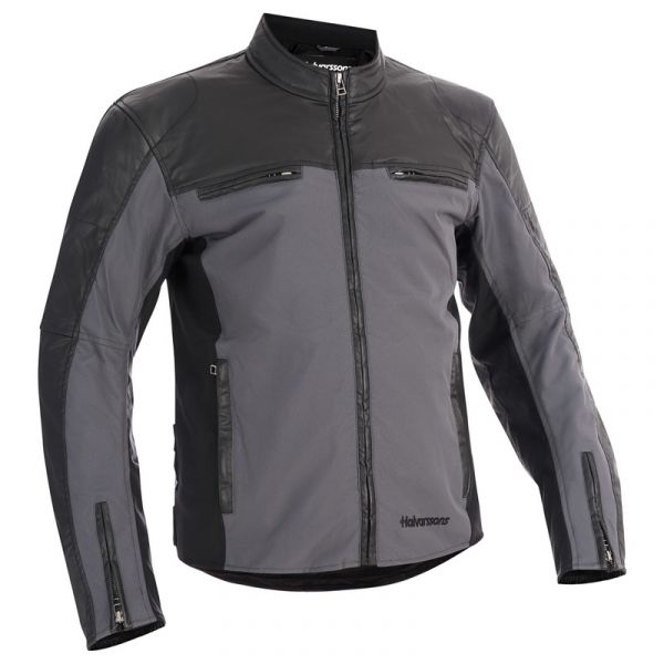 Halvarssons Holmen Textiljacke Schwarz Grau