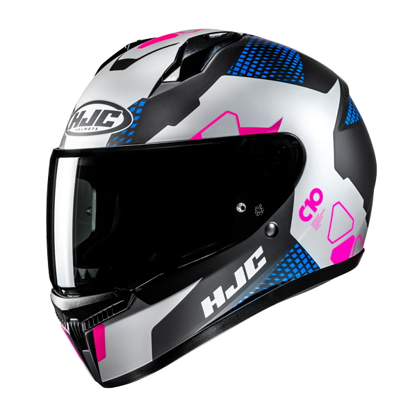 HJC C10 Integralhelm Aspa MC28SF Schwarz / Weiß / Blau / Pink