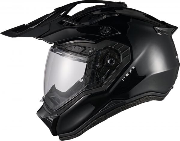 NEXX X.Rally Plain Adventurehelm Schwarz
