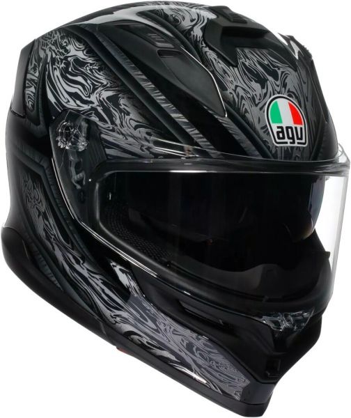 AGV K7 Damascus Integralhelm Schwarz / Silber