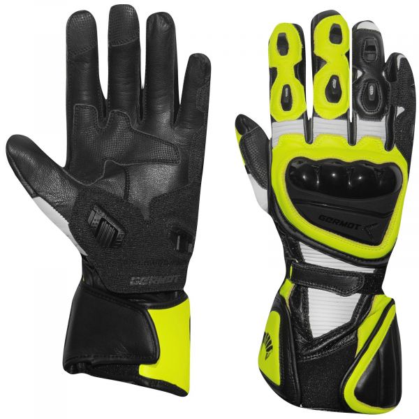Germot Supersport 2 Handschuh Schwarz / Weiß / Gelb