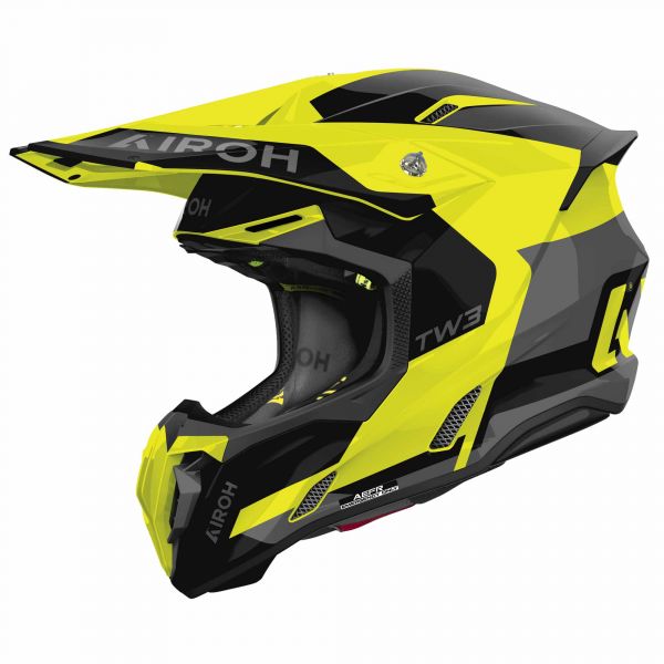 Airoh Twist 3 Crosshelm Fancy Schwarz / Grau / Fluo Gelb