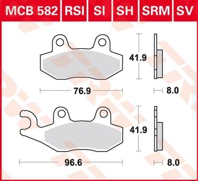 Lucas Scheibenbremsbeläge MCB582SRM