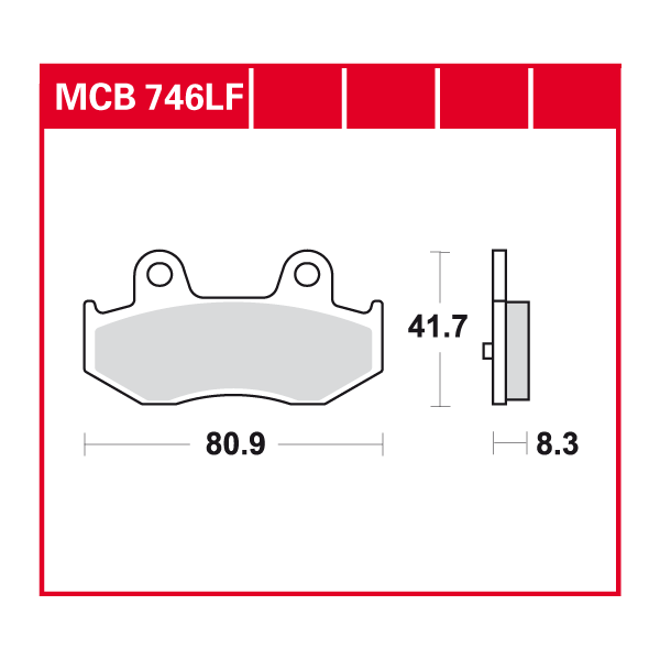 Lucas Scheibenbremsbelag MCB746