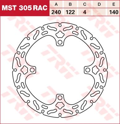 Lucas RACING Bremsscheibe starr MST305RAC