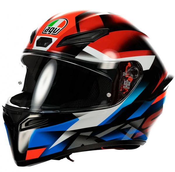 AGV K1 S Integralhelm Fastlap Schwarz / Rot / Blau