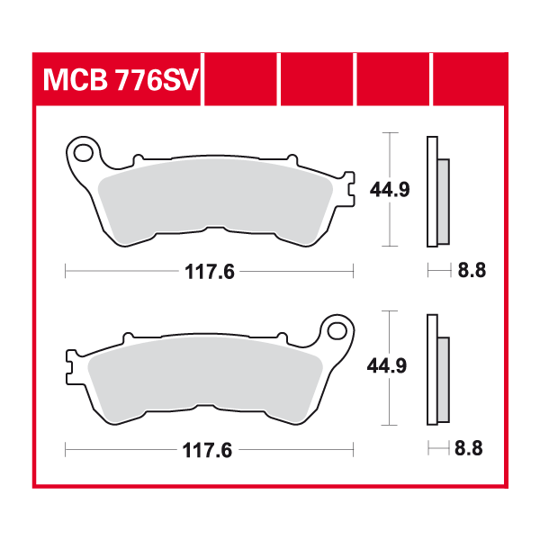 Lucas Scheibenbremsbelag MCB776SV