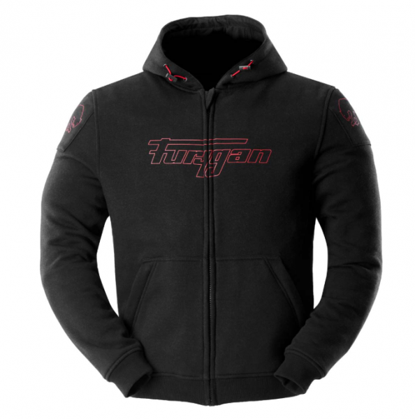 Furygan Livio X Kevlar Motorradhoodie Schwarz / Rot