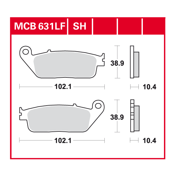 Lucas Scheibenbremsbelag MCB631