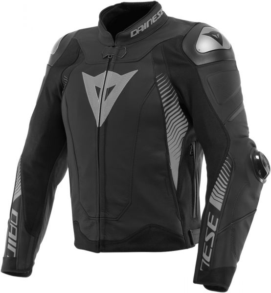 Dainese Super Speed 4 Lederjacke Schwarz / Grau