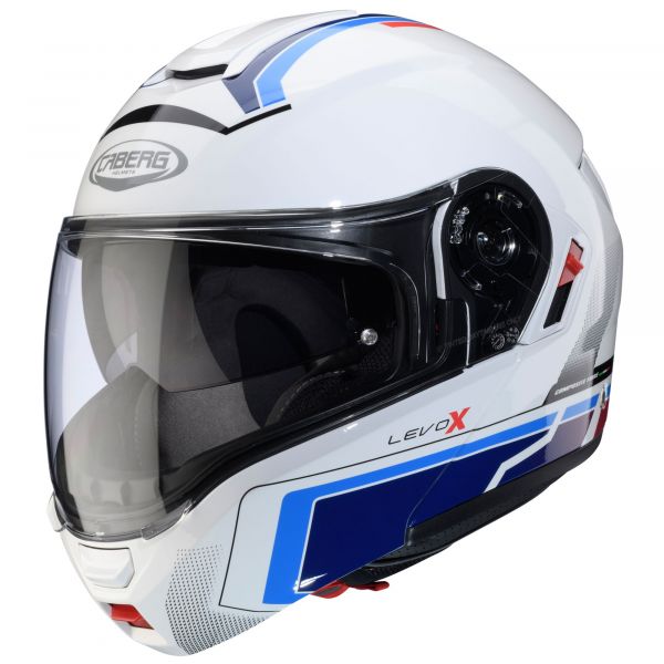 Caberg Levo X Klapphelm Elite Weiß / Blau / Rot