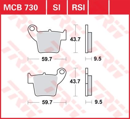 Lucas Scheibenbremsbelag MCB730RSI